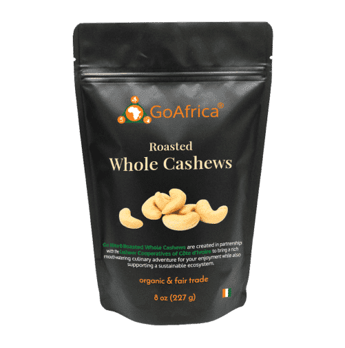 GoAfrica Roasted Cashews - 8oz. bag - Image 2