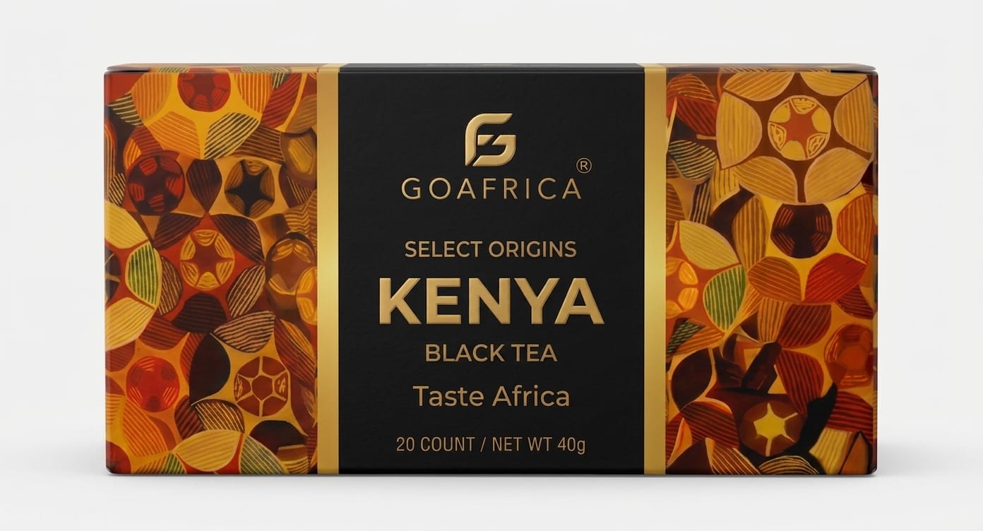 GA Kenya Tea BOX USPTO Go Africa® Select Origins- Kenya: Black Tea (20-Count Box) 20 tea bags (1.41 oz / 40g) - Image 1